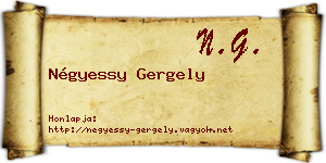 Négyessy Gergely névjegykártya