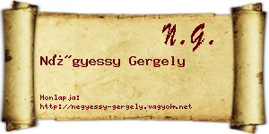Négyessy Gergely névjegykártya