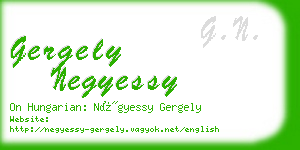 gergely negyessy business card